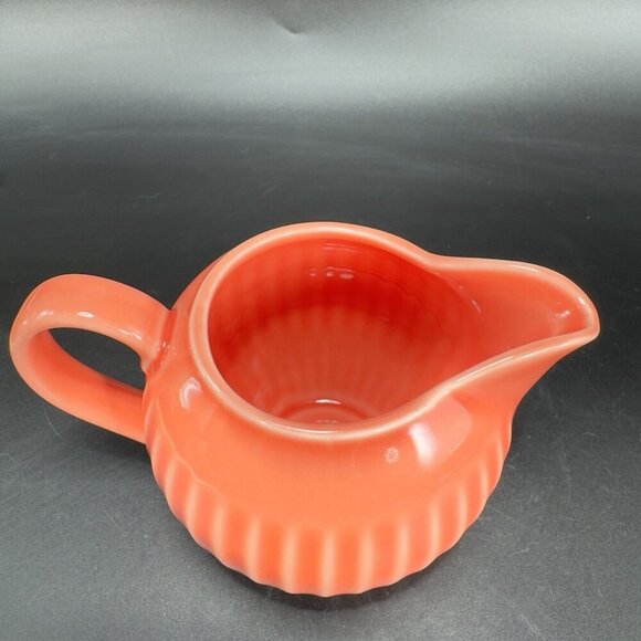 Royal Doulton Symphony Porcelain Small Pitcher Creamer Jug Flaming Orange Glaze - Picture 8 of 10